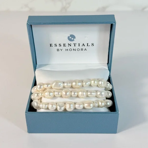 Essentials by Honora Set of 3 Freshwater Pearls - Picture 2 of 5